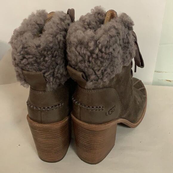 NWOT UGG AUSTRALIA JAXON SUEDE & SHEARING BOOTS SIZE 7 1/2 - Picture 3 of 7